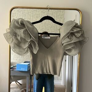 Zara puff sleeve top